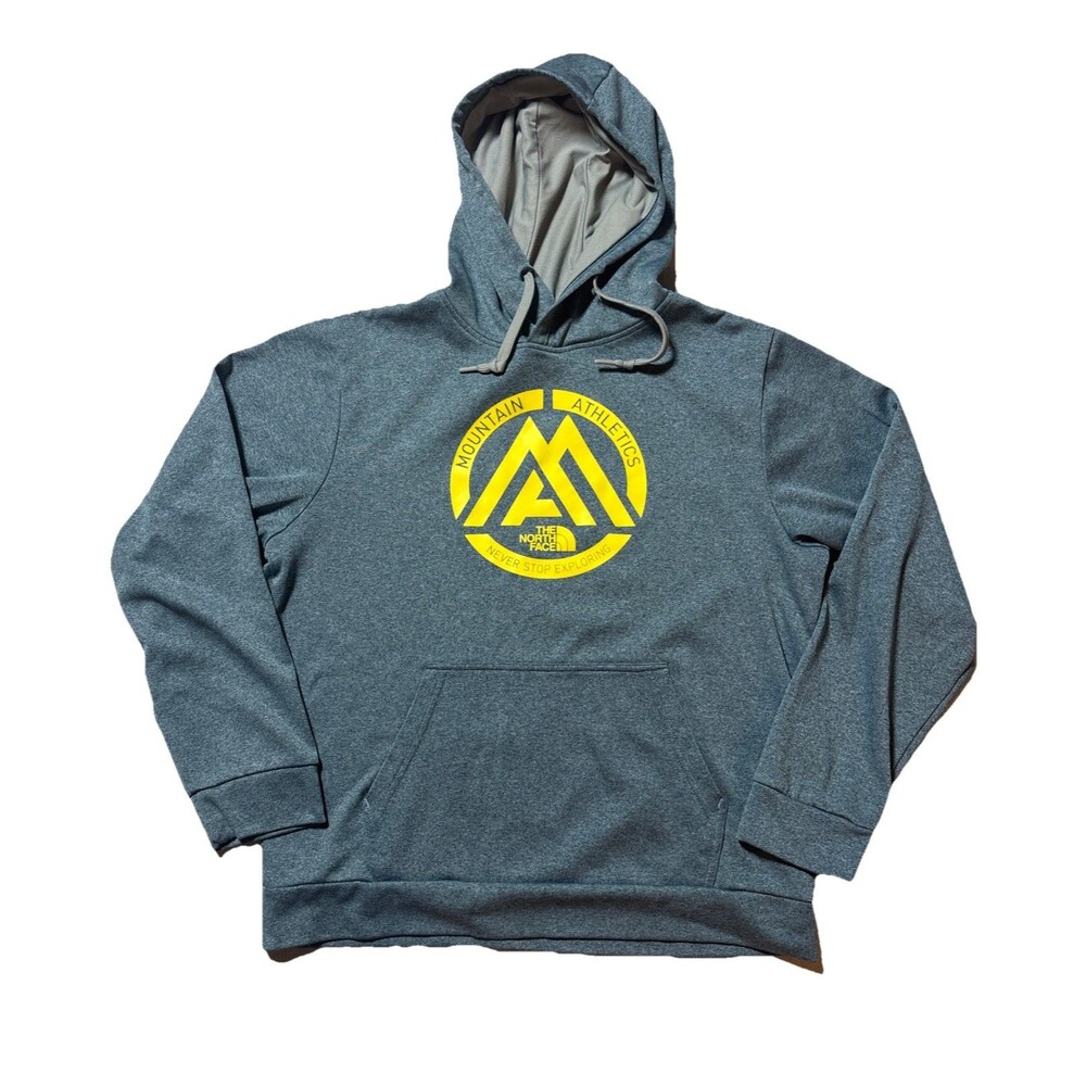 The North Face Men’s Hoodie Large Mountain Athletics Gray Sweatshirt Pullover